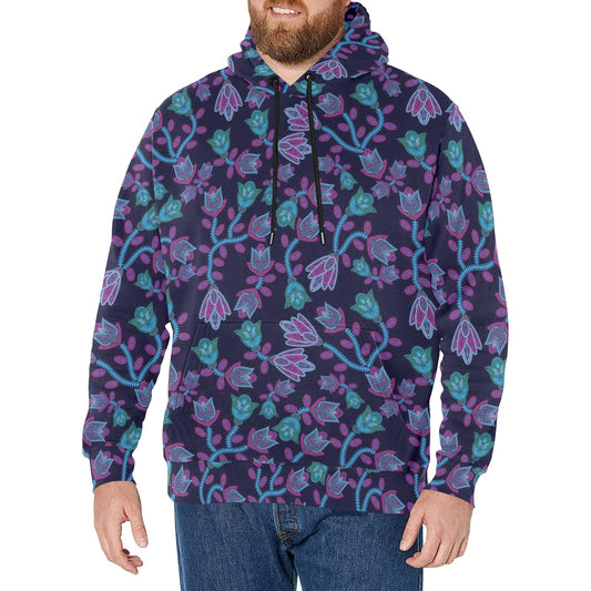 Beaded Nouveau Men's Long Sleeve Fleece Hoodie