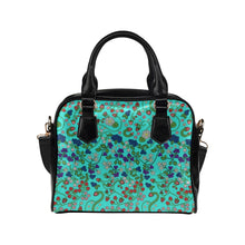 Load image into Gallery viewer, Grandmother Stories Turquoise Shoulder Handbag
