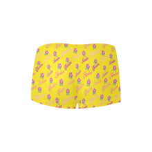 Load image into Gallery viewer, Ladies Skoden Floral Undergarment Yellow Women&#39;s Boyshort Panties (Model L31)
