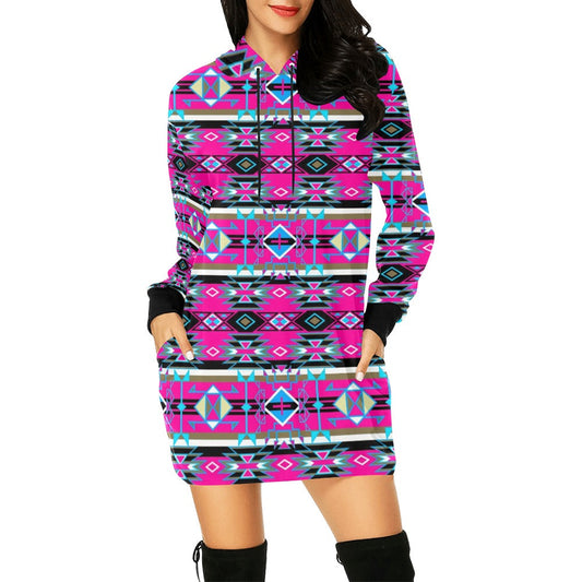 Force of Nature Sunset Storm Hoodie Dress