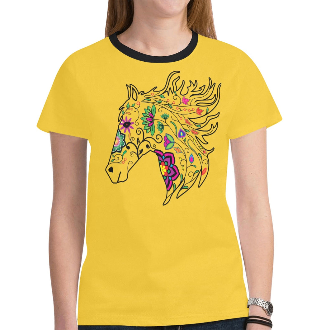 Horse Spirit Guide (Yellow) New T-shirt for Women