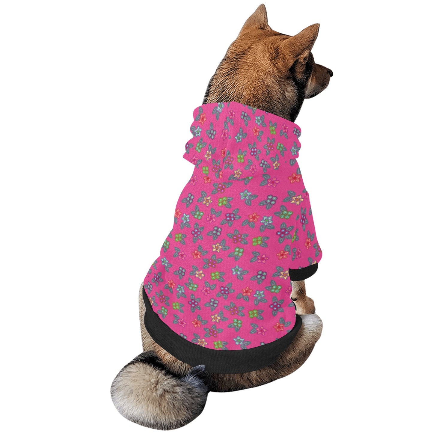 Berry Flowers Pet Dog Hoodie