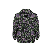 Load image into Gallery viewer, Purple Beaded Rose Men&#39;s Long Sleeve Fleece Hoodie
