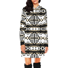 Load image into Gallery viewer, Black Rose Winter Canyon Hoodie Dress
