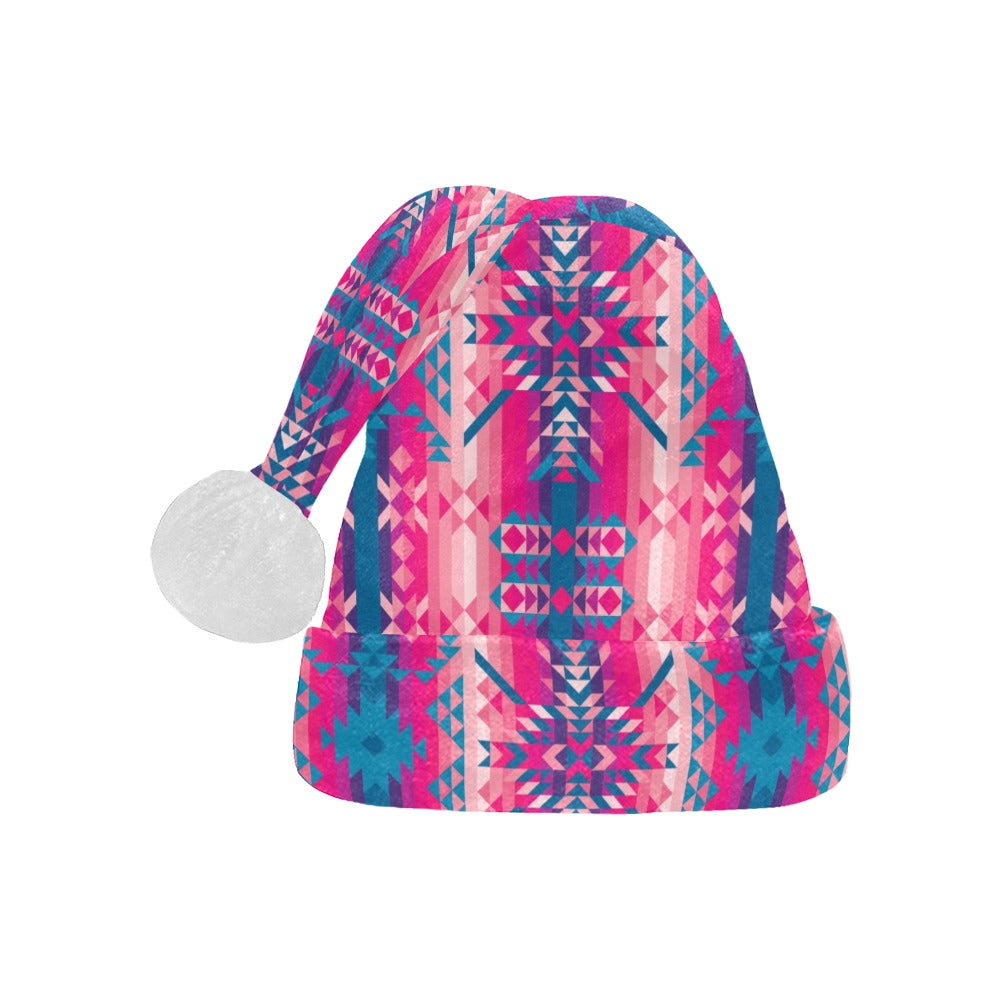 Desert Geo Blue Santa Hat