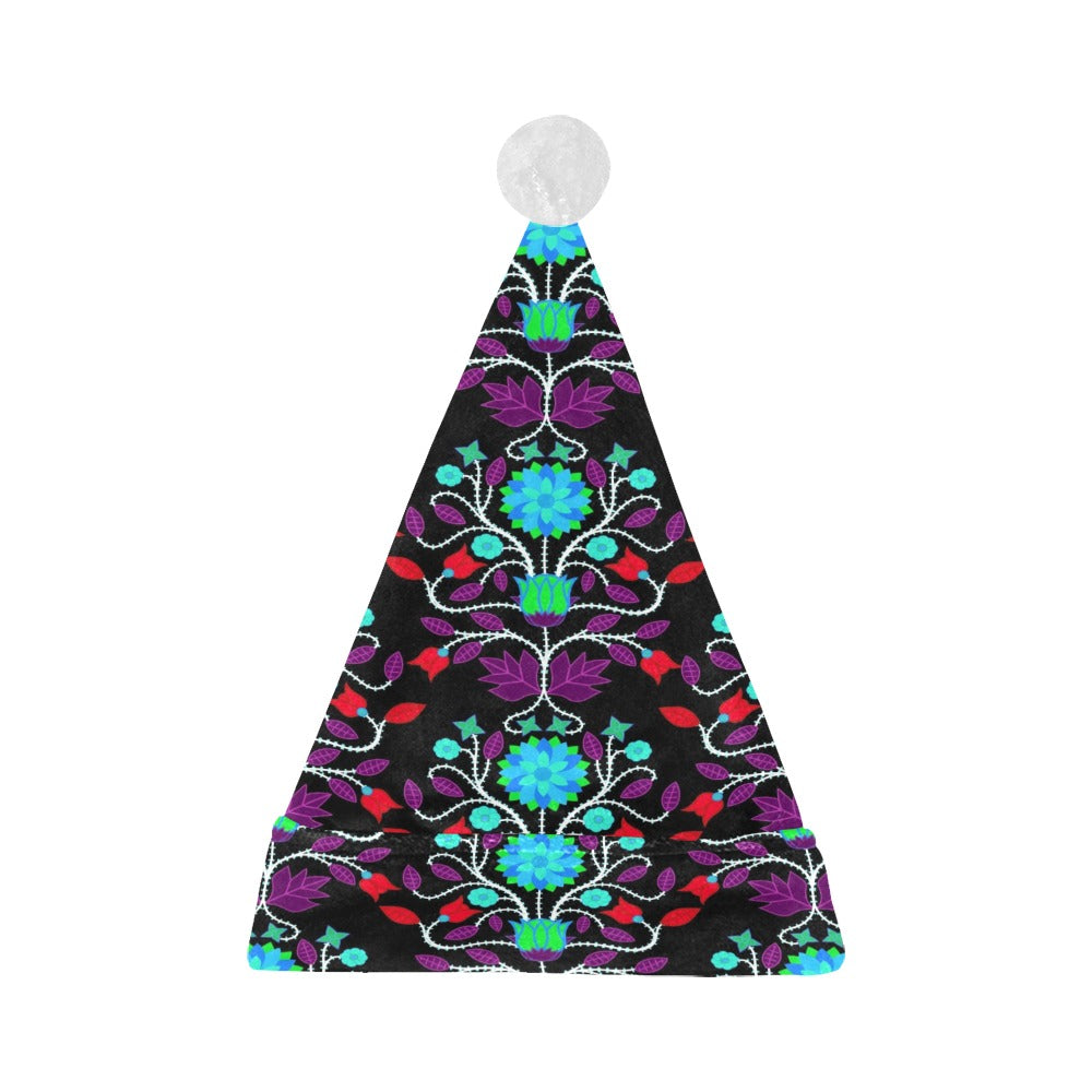 Floral Beadwork Four Clans Winter Santa Hat