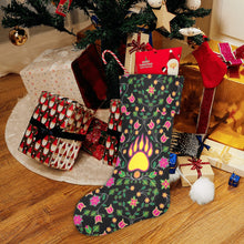 Load image into Gallery viewer, Floral Bearpaw Pink and Yellow Christmas Stocking

