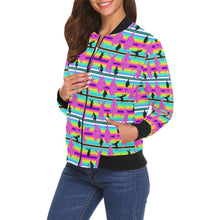 Load image into Gallery viewer, Dancers Sunset Contest Bomber Jacket for Women
