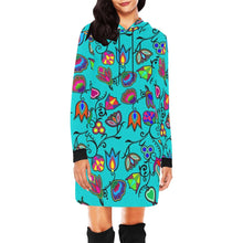 Load image into Gallery viewer, Indigenous Paisley Sky Hoodie Dress
