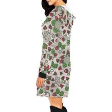 Load image into Gallery viewer, Strawberry Dreams Bright Birch Hoodie Dress
