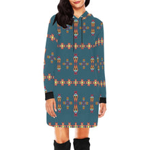 Load image into Gallery viewer, Four Directions Lodges Ocean Hoodie Dress
