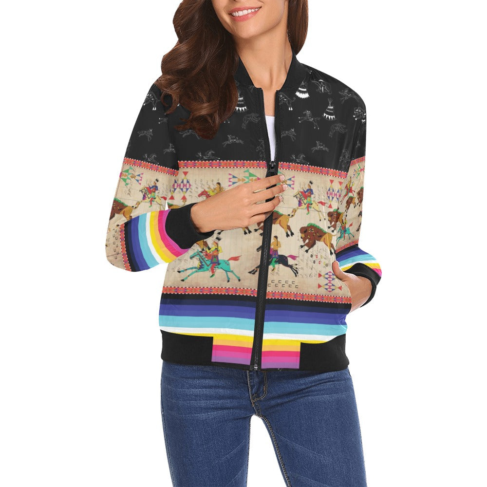 Ledger Hunt Midnight Bomber Jacket for Women