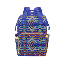 Load image into Gallery viewer, Medicine Blessing Blue Multi-Function Diaper Backpack/Diaper Bag
