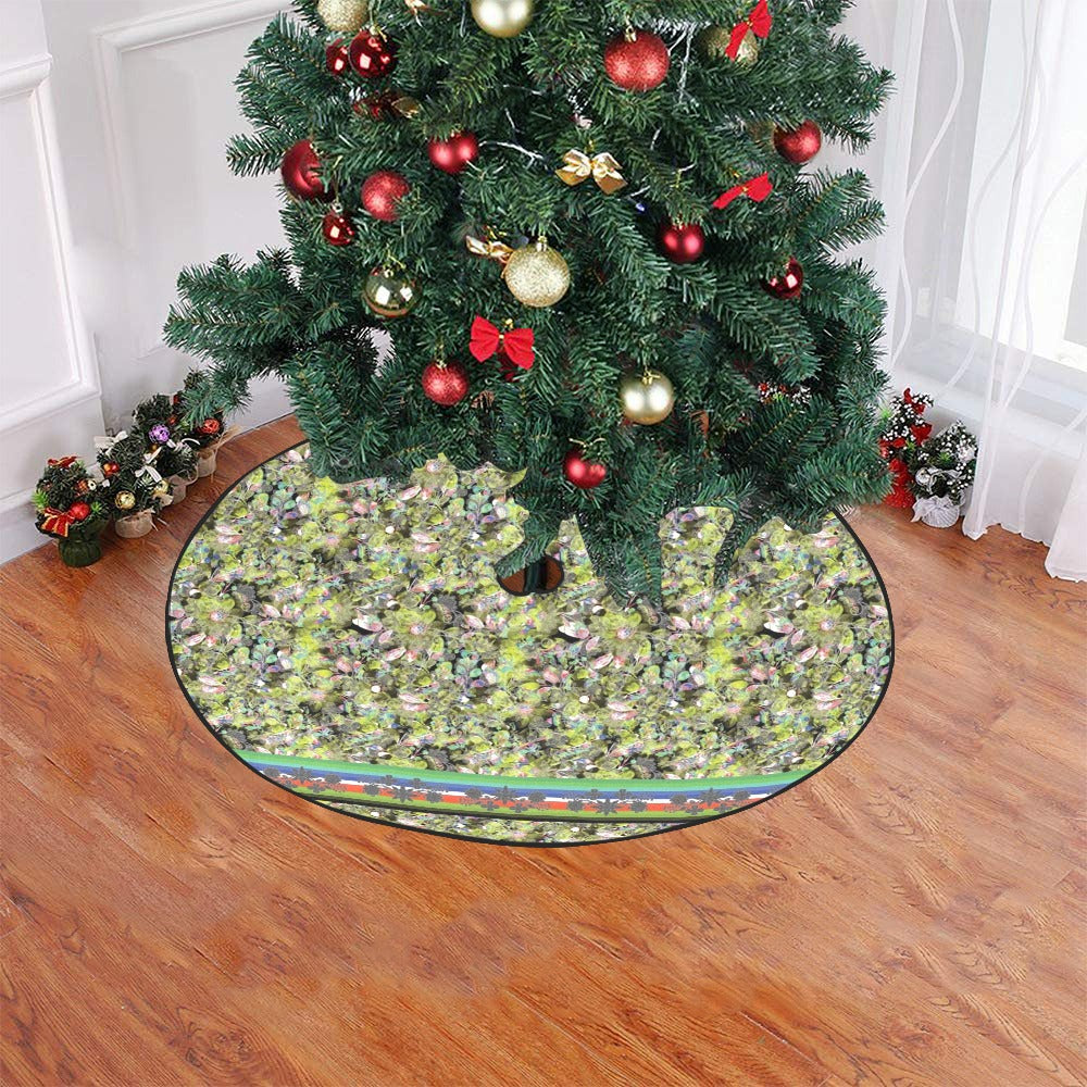 Culture in Nature Green Leaf Tree Skirt