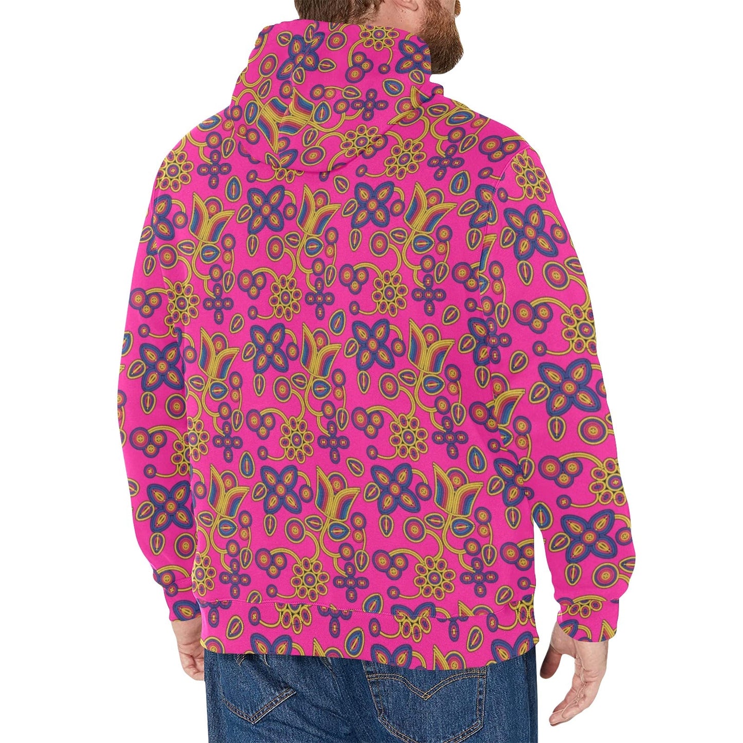 Rainbow Tomorrow Tulip Men's Long Sleeve Fleece Hoodie