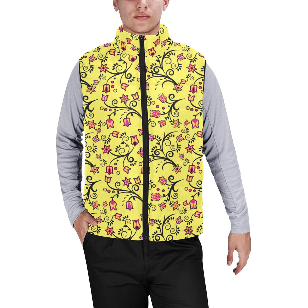 Key Lime Star Men's Padded Vest Jacket