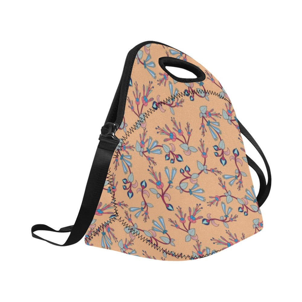 Swift Floral Peache Neoprene Lunch Bag/Large