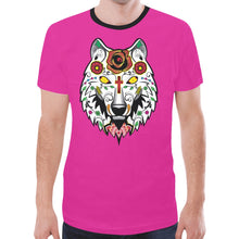 Load image into Gallery viewer, Wolf Spirit Guide Pink New T-shirt for Men
