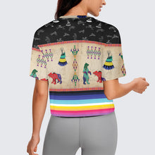 Load image into Gallery viewer, Bear Ledger Black Sky Crop Top
