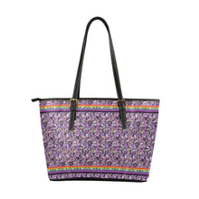 Load image into Gallery viewer, Culture in Nature Purple Leather Tote Bag
