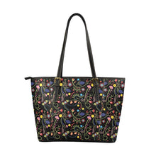 Load image into Gallery viewer, Fresh Fleur Midnight Leather Tote Bag
