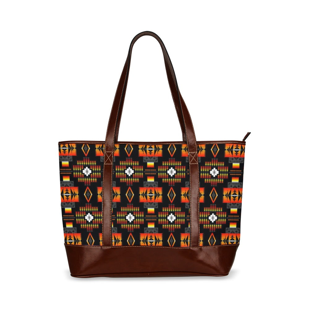 Seven Tribes Black Tote Handbag