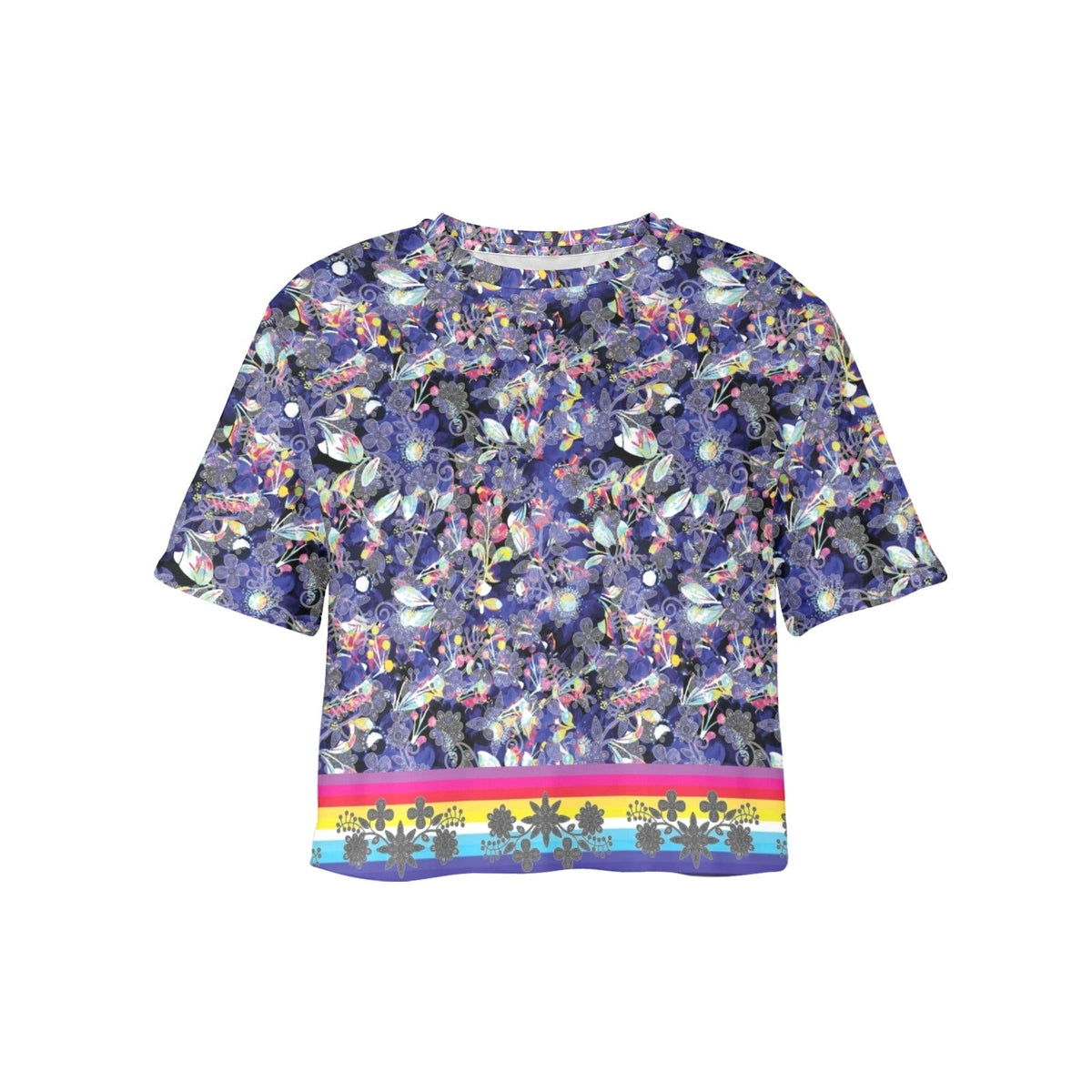 Culture in Nature Blue Crop Top