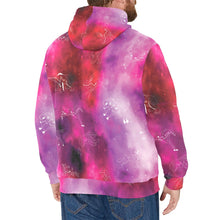 Load image into Gallery viewer, Animal Ancestors 8 Gaseous Clouds Pink and Red Men&#39;s Long Sleeve Fleece Hoodie
