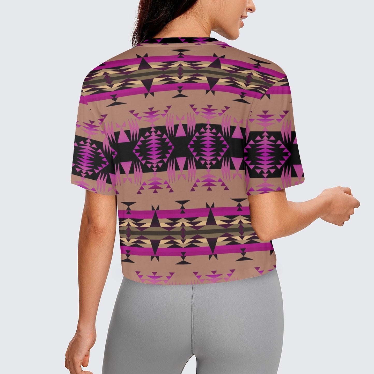 Between the Mountains Berry Crop Top