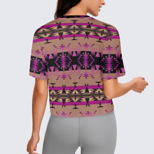 Load image into Gallery viewer, Between the Mountains Berry Crop Top
