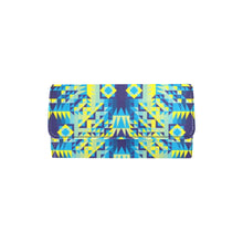 Load image into Gallery viewer, Kaleidoscope Jaune Bleu Women&#39;s Trifold Wallet
