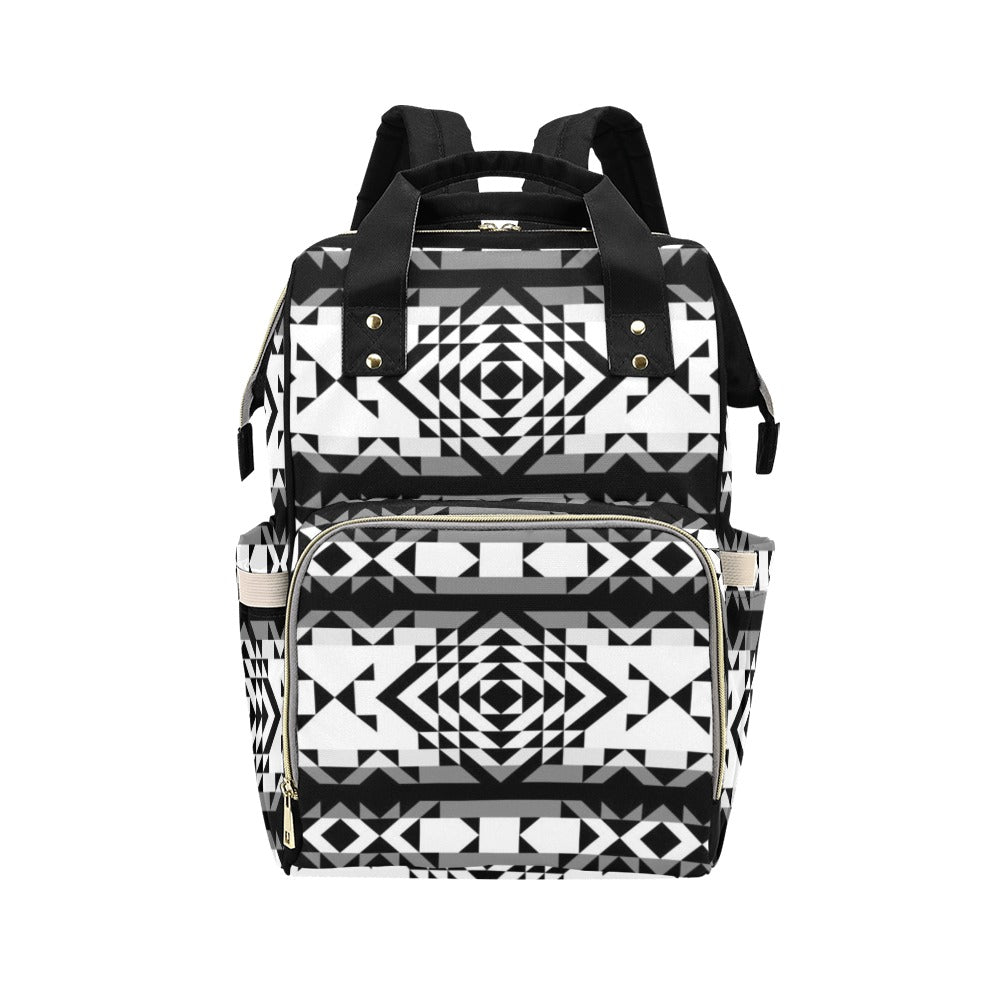 Black Rose Blizzard Multi-Function Diaper Backpack/Diaper Bag