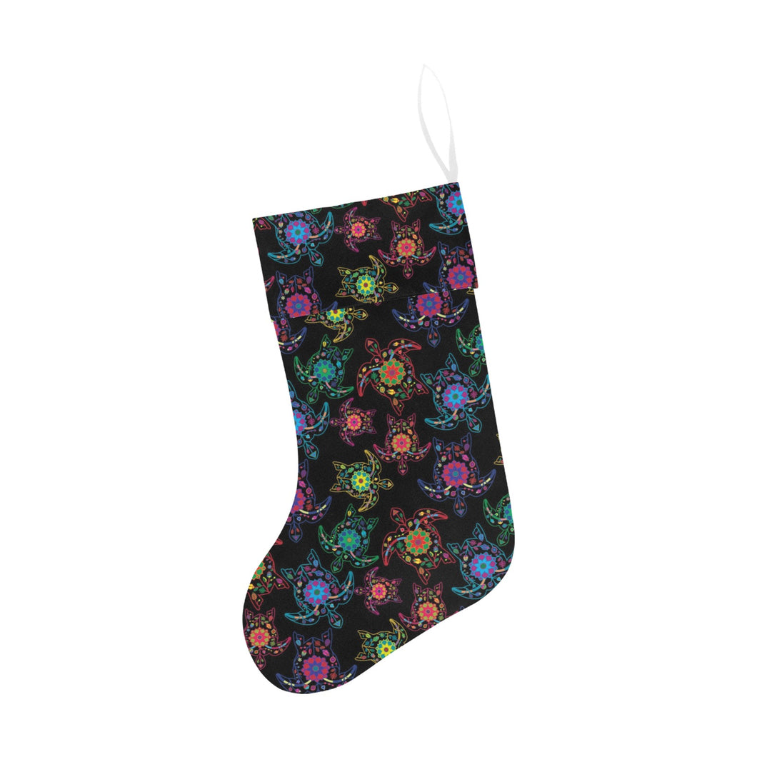 Floral Turtle Christmas Stocking