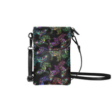 Load image into Gallery viewer, Neon Floral Wolves Small Cell Phone Purse
