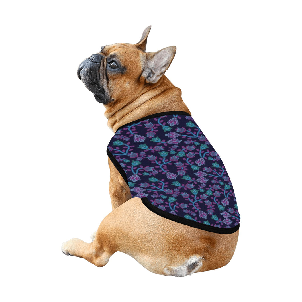 Beaded Blue Nouveau Pet Tank Top