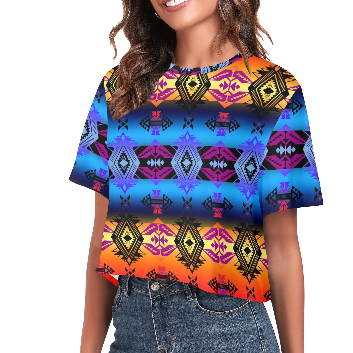 Sovereign Nation Sunrise Crop Top