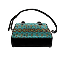 Load image into Gallery viewer, Fire Feather Turquoise Shoulder Handbag
