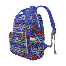 Load image into Gallery viewer, Medicine Blessing Blue Multi-Function Diaper Backpack/Diaper Bag
