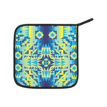 Load image into Gallery viewer, Kaleidoscope Jaune Bleu Oven Mitt &amp; Pot Holder
