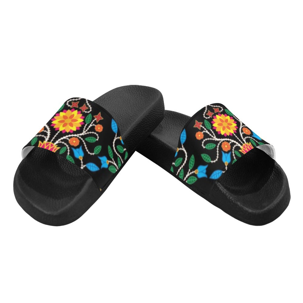 Floral Beadwork Four Clans Men's Slide Sandals