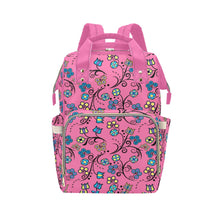 Load image into Gallery viewer, Blue Trio Bubblegum Multi-Function Diaper Backpack/Diaper Bag
