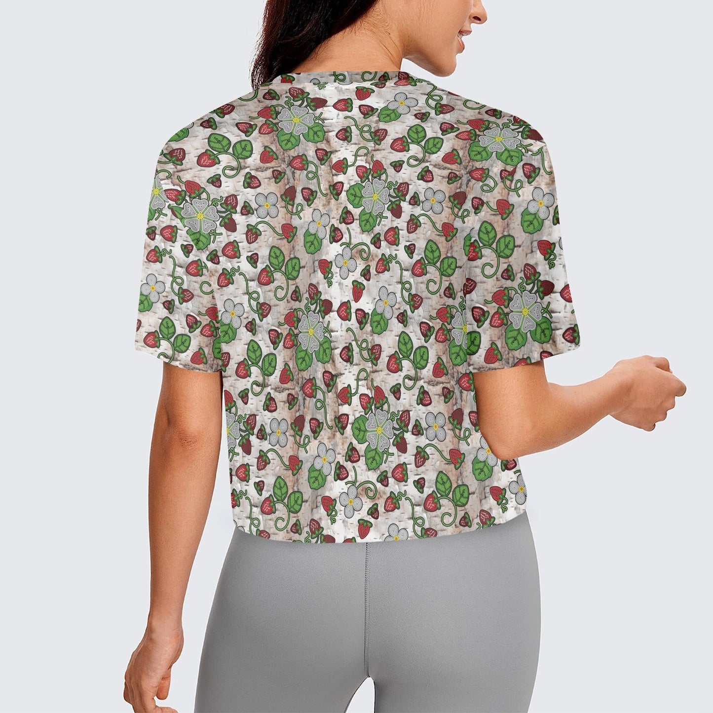 Strawberry Dreams Br Bark Crop Top