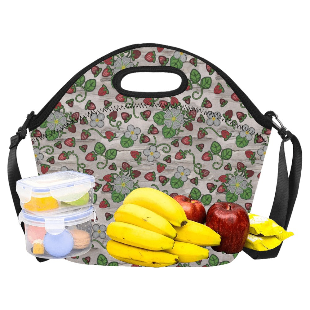 Strawberry Dreams Bright Birch Neoprene Lunch Bag/Large