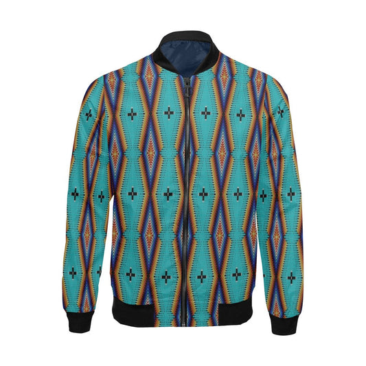 Diamond in the Bluff Turquoise Bomber Jacket