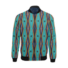 Load image into Gallery viewer, Diamond in the Bluff Turquoise Bomber Jacket for Men
