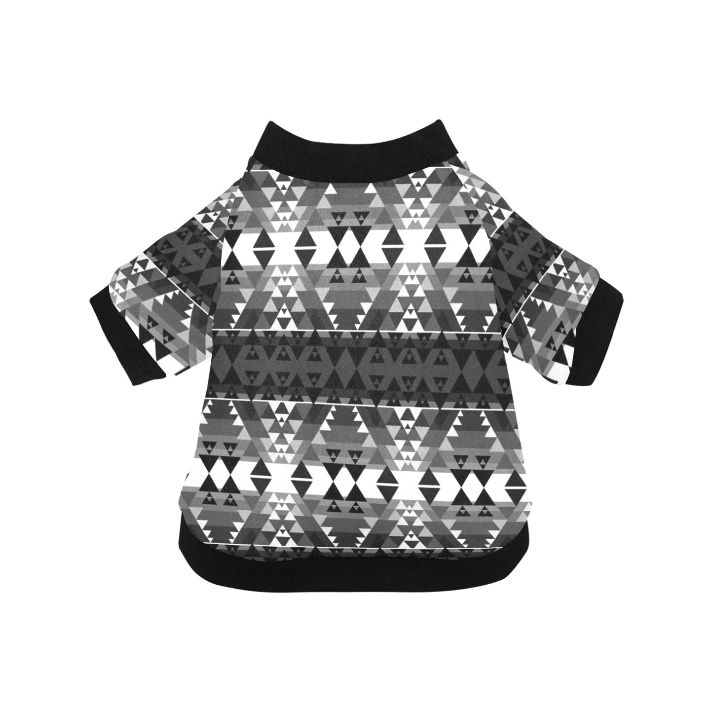 Writing on Stone Black and White Pet Dog Round Neck Shirt