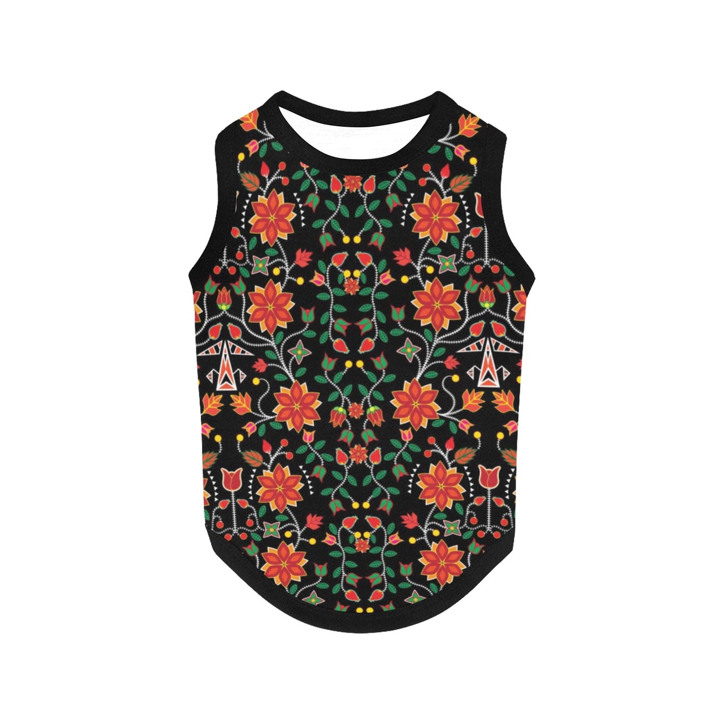 Floral Beadwork Six Bands Pet Tank Top