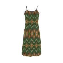 Load image into Gallery viewer, Fire Feather Green Alcestis Slip Dress
