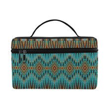 Load image into Gallery viewer, Fire Feather Turquoise Cosmetic Bag/Large
