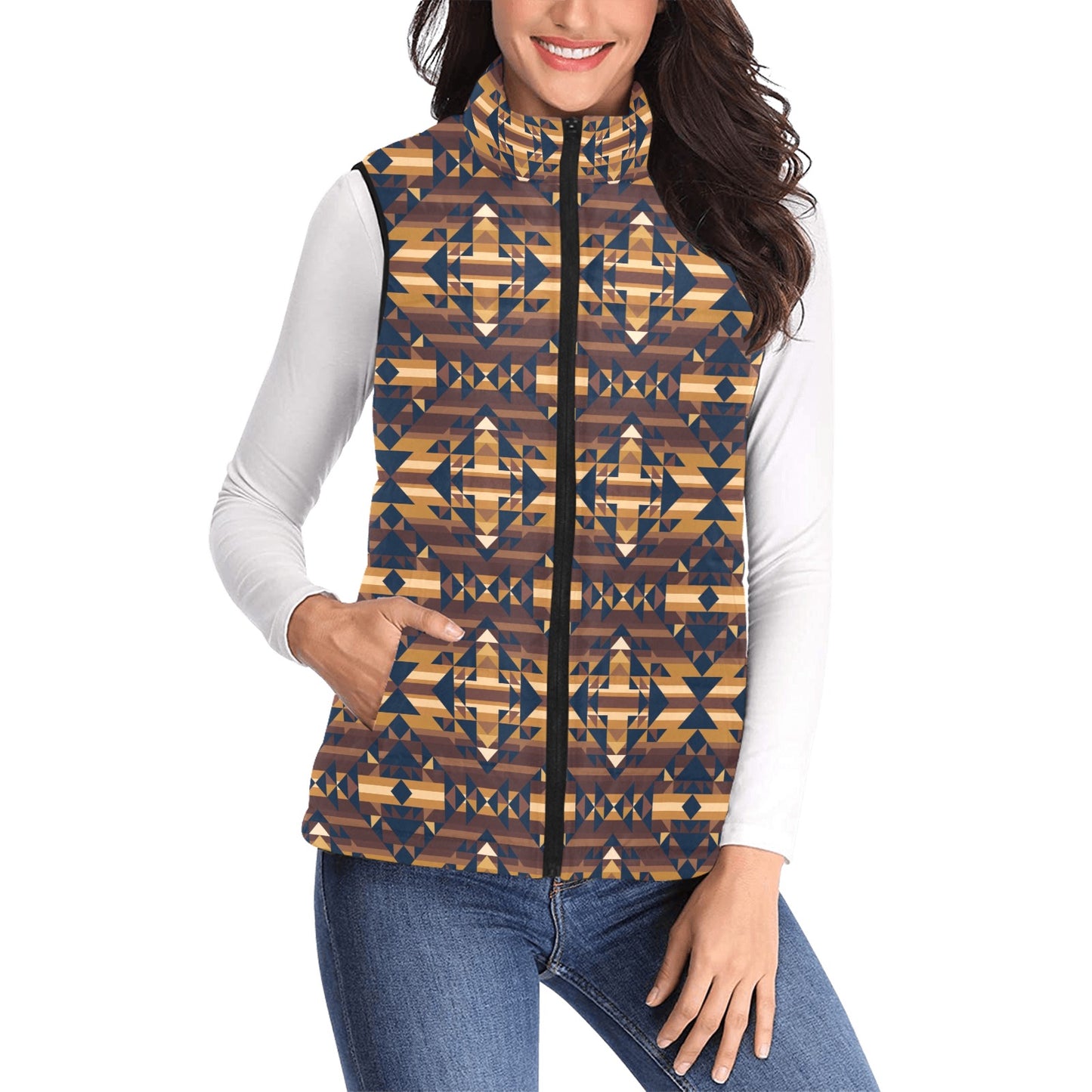 Marron Cloud Women's Padded Vest Jacket